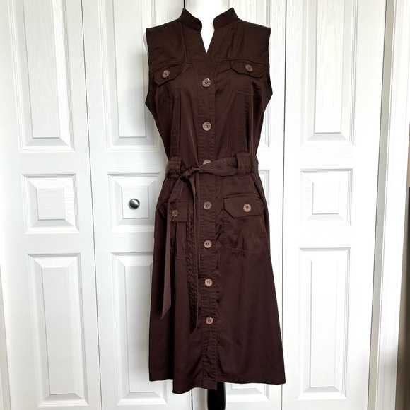 FYLO Chocolate Button-Down Midi Dress - Picture 3 of 7